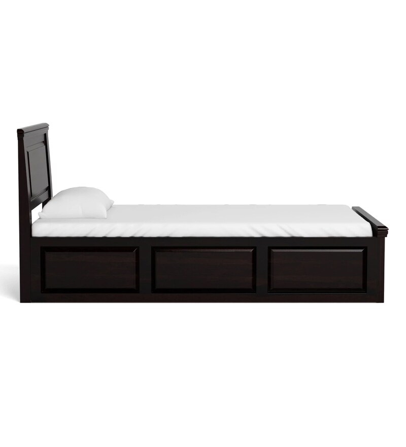 Buy Stanfield Solid Wood Single Bed With Box Storage In Warm Chestnut