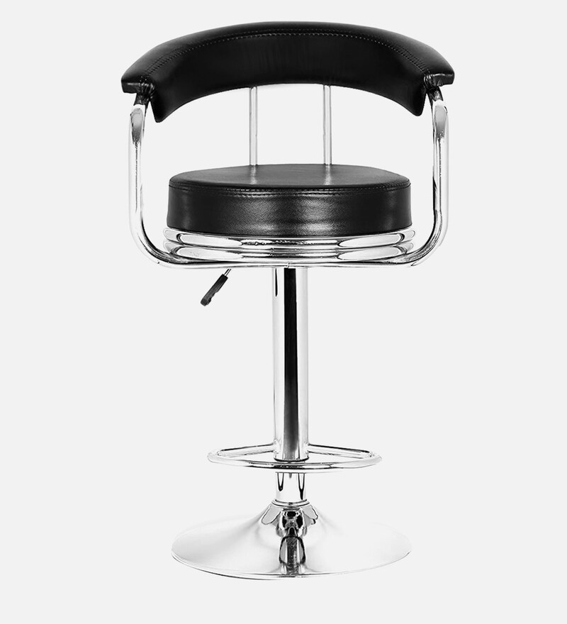 Buy Stanley Leatherette Bar Stool In Black Colour Online Contemporary Bar Stools Bar