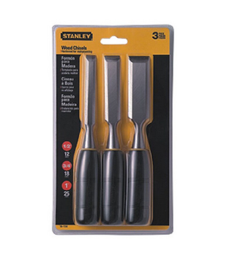 Buy Stanley Steel Wood Chisel Set of 3 Online Chisels Tools