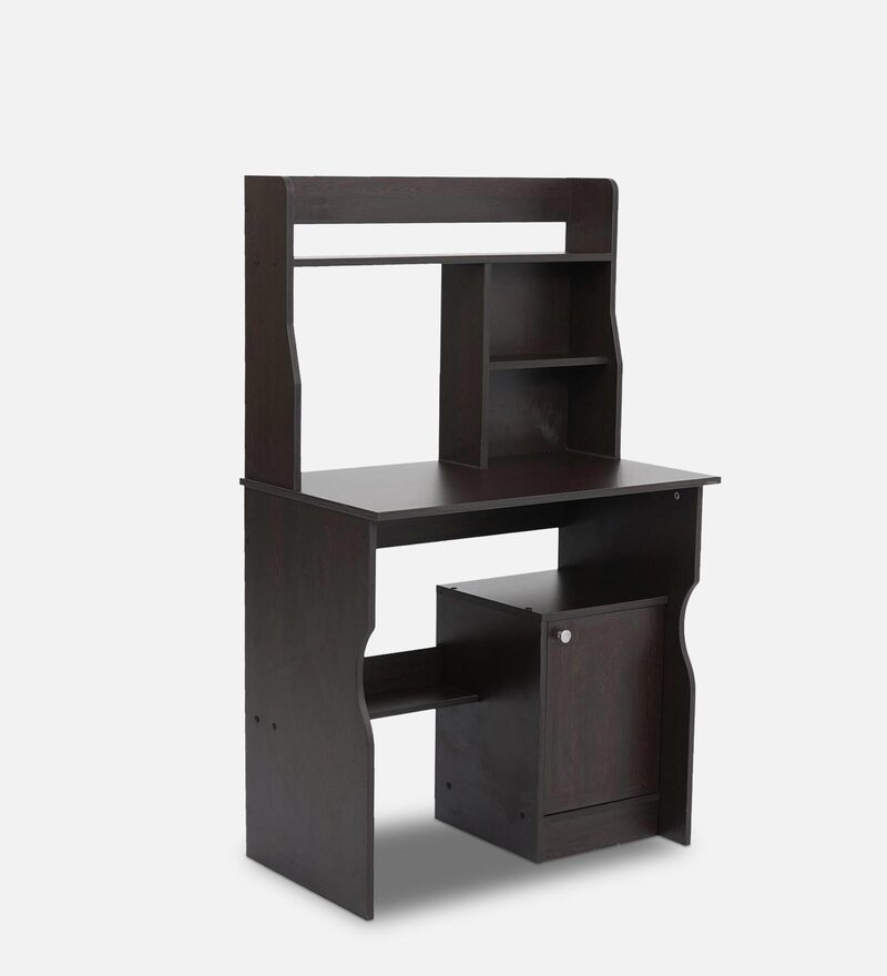 Buy Stark Hutch Desk in Wenge Finish Online Hutch Desks Study Tables Furniture Pepperfry