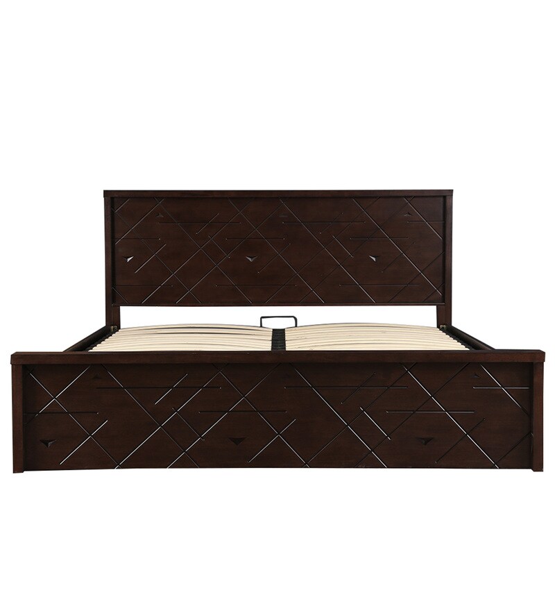 Buy Starlight King Size Bed with Storage in Walnut Finish by HomeTown