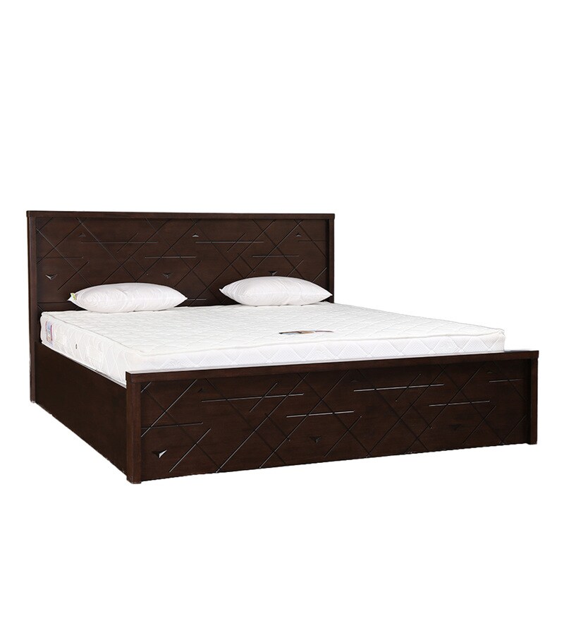 Buy Starlight King Size Bed with Storage in Walnut Finish by HomeTown
