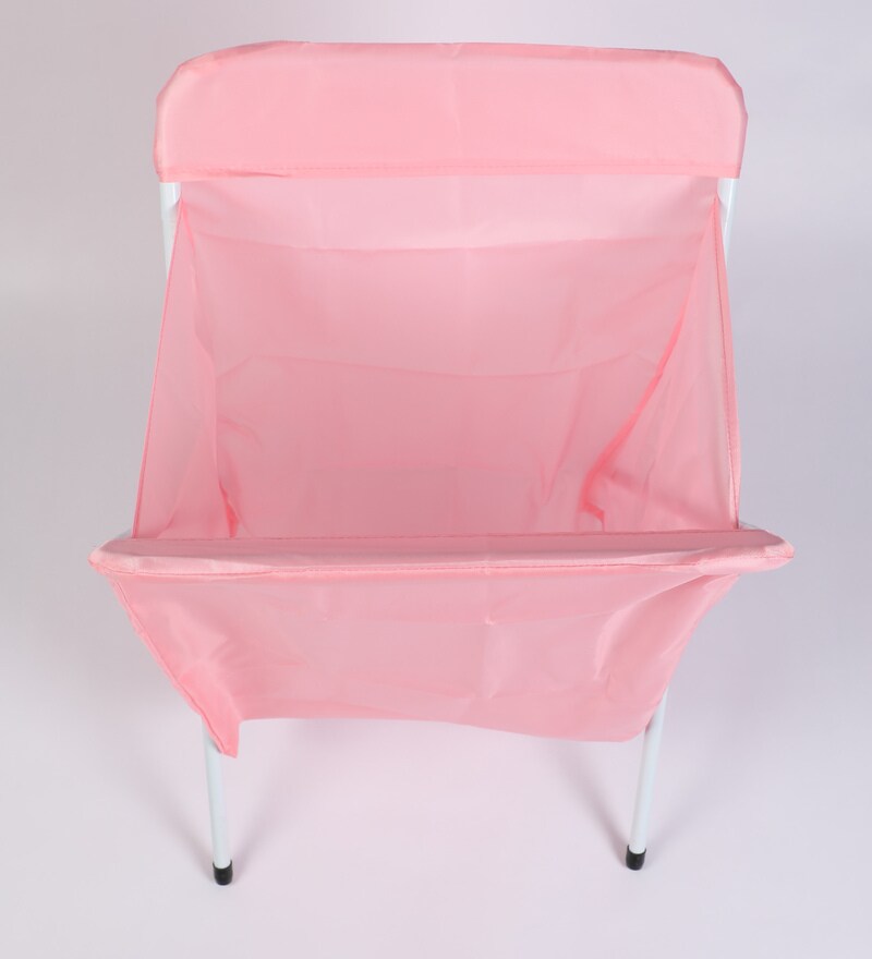 Buy Steel Fabric Pink Laundry Basket 55 Ltr By Homeland Online