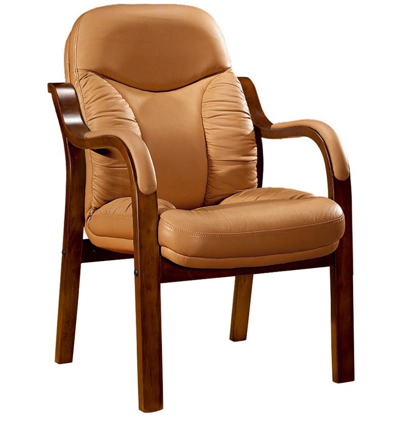Buy Stellar Visitor Chair with Wooden Frame Online Reception Chairs