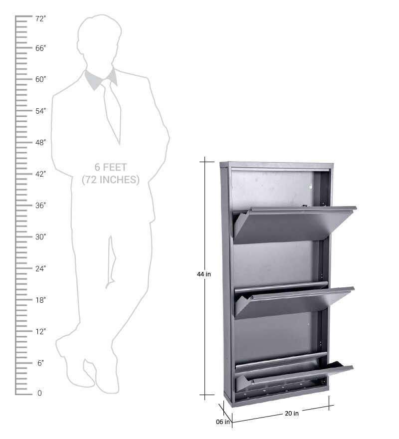 Buy StepIn Shoe in Moonlight Grey Colour by Godrej Interio