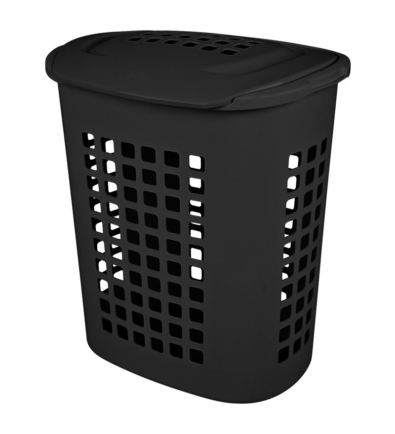 Sterilite LiftTop Laundry Hamper Black80 Litres by Sterilite Online