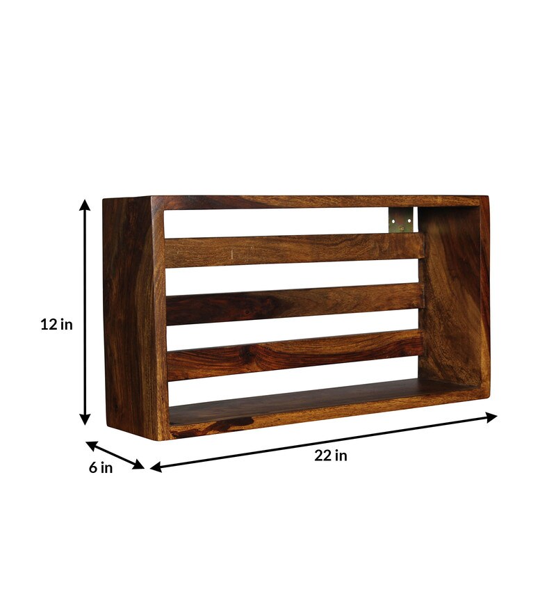 Buy Stigen Set of 3 Solid Wood Set Wall Shelf Woodsworth By Pepperfry