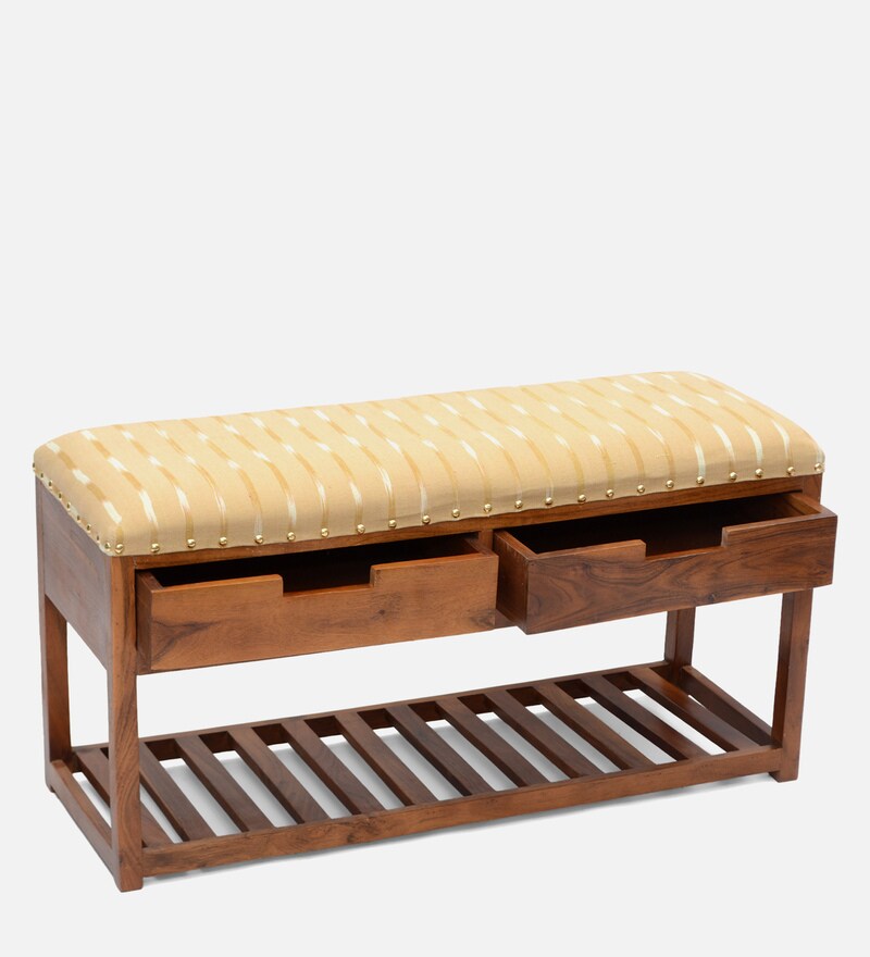 Buy Storage Bench in Beige Colour by Natural Furnish Online - Modern ...