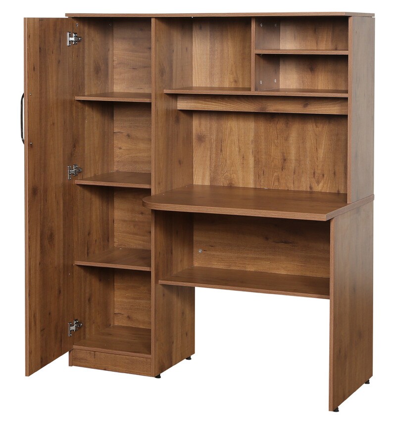 Buy Scorpion Study Table with Book Shelves & in Knotty Wood