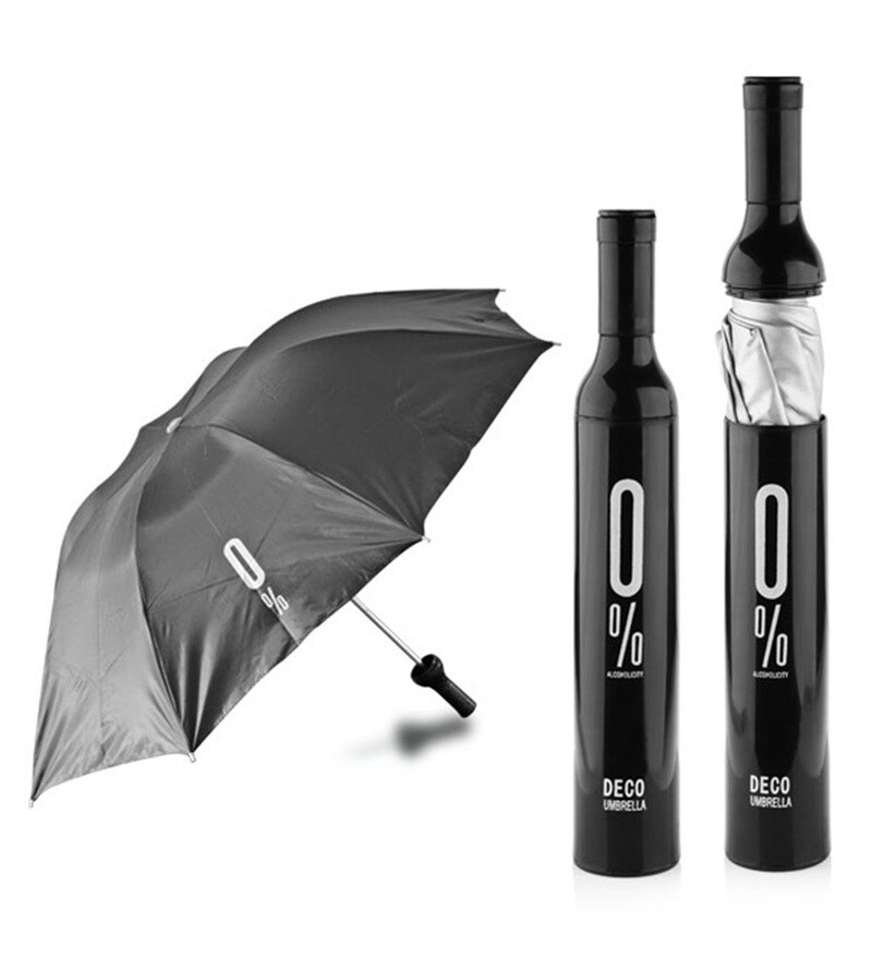 Buy Stybuzz Polyester Black Wine Bottle Umbrella Online Umbrellas
