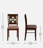 Stacia Solid Wood 4 Seater Dinning Table In Antique Cherry Finish
