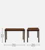 Stacia Solid Wood 4 Seater Dinning Table In Antique Cherry Finish