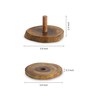 Stack-Circles of Wood Log (Set of 4) MDF Table Coaster with Stand