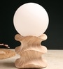 Stack Forme Wavy Stacked Wood-Grain Table Lamp Brown