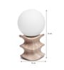 Stack Forme Wavy Stacked Wood-Grain Table Lamp Brown