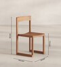 Stack Walnut Wood Dining Chair in Natural Colour