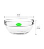 Stackable Glass Bowl Lead Free Tranparent 370ml Set of 6