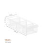Stackable Polypropylene Storage Bin 1.36L, Frosted White Multipurpose Organizer Box