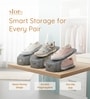 Stackable Shoe Storage Rack Set of 3 Modular Polypropylene Shoe Organiser