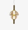Stacked Glass and Gold Pendant Light