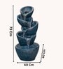 Stacked Pot Wine Fiber Glass Indoor Fountain