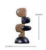 Stacked Serenity Black Marble Finish Resin Pebble Sculpture