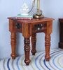 Stafford Sheesham Wood End Table In Honey Finish