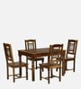 Stafford Sheesham Wood 4 Seater Dining Set In Provincial Teak Finish