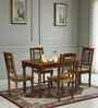 Stafford Sheesham Wood 4 Seater Dining Set In Provincial Teak Finish