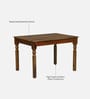 Stafford Sheesham Wood 4 Seater Dining Set In Provincial Teak Finish