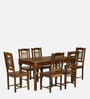 Stafford Sheesham Wood 6 Seater Dining Set In Provincial Teak Finish