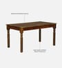 Stafford Sheesham Wood 6 Seater Dining Set With Bench  In Provincial Teak Finish