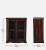 Stafford Sheesham Wood Bar Cabinet In Scratch Resistant Provincial Teak Finish