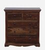 Stafford Sheesham Wood Chest Of Drawers In Scratch Resistant Provincial Teak Finish