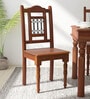 Stafford Sheesham Wood Dining Chair In Scratch Resistant Honey Oak Finish  (Set Of 2)