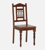 Stafford Sheesham Wood Dining Chair In Scratch Resistant Honey Oak Finish  (Set Of 2)