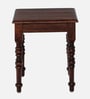 Stafford Sheesham Wood End Table In Scratch Resistant Honey Oak Finish