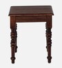 Stafford Sheesham Wood End Table In Scratch Resistant Honey Oak Finish