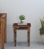 Stafford Sheesham Wood End Table In Scratch Resistant Provincial Teak Finish