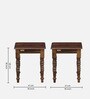 Stafford Sheesham Wood End Table In Scratch Resistant Provincial Teak Finish