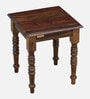 Stafford Sheesham Wood End Table In Scratch Resistant Provincial Teak Finish