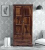 Stafford Sheesham Wood 2 Door Wardrobe In Provincial Teak Finish