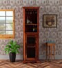 Stafford Sheesham Wood Bar Unit in Honey Oak Finish