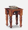 Stafford Sheesham Wood End Table In Honey Finish