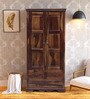 Stafford Sheesham Wood 2 Door Wardrobe In Provincial Teak Finish