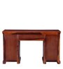 Stafford Sheesham Wood Writing Table In Honey Oak Finish With Storage