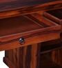 Stafford Sheesham Wood Writing Table In Honey Oak Finish With Storage