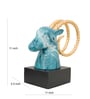 Stag Deer With Blue Resin Figurine