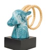 Stag Deer With Blue Resin Figurine