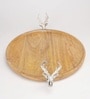 Stag Head Wooden Platter